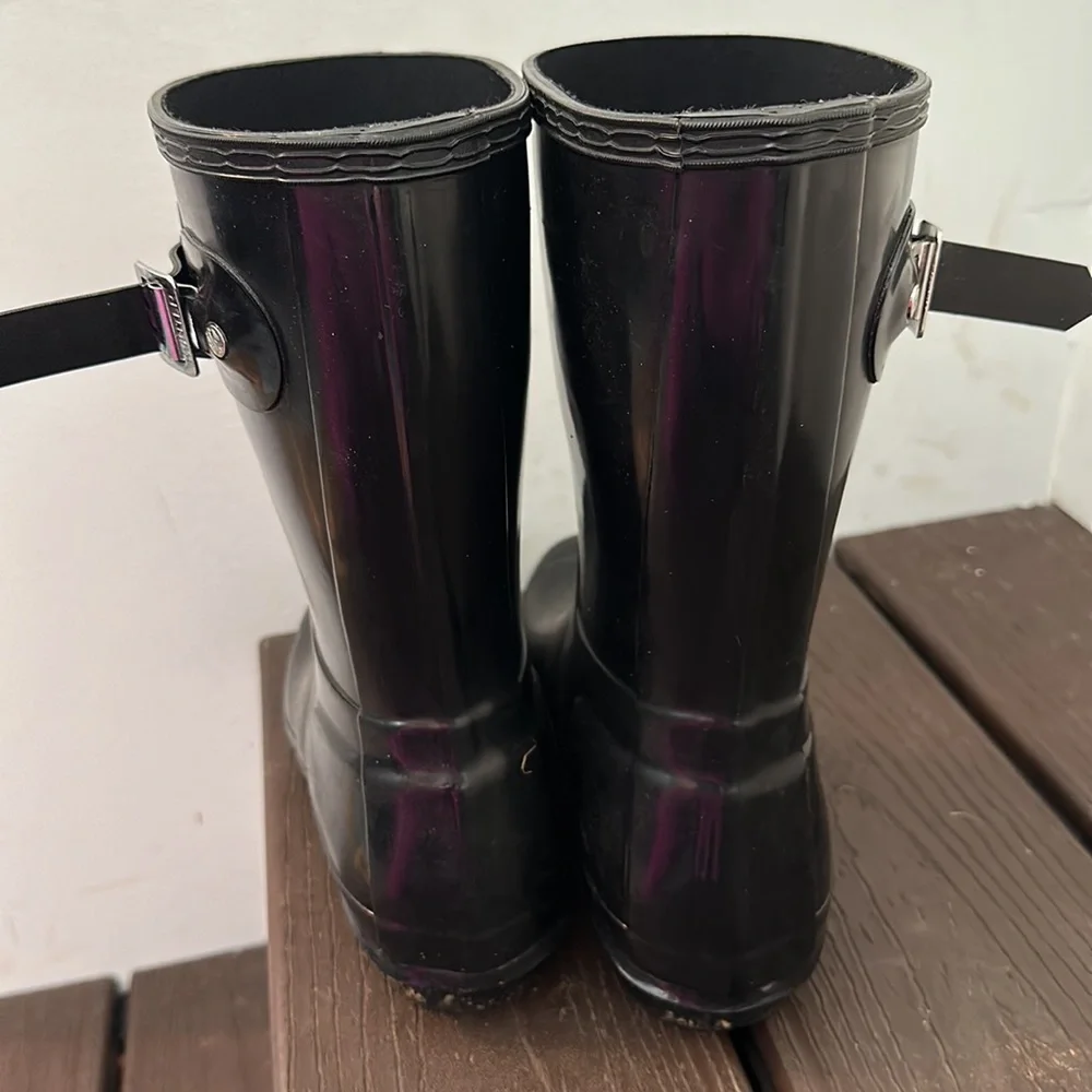 Hunter short glossy boots - Picture 3 of 5